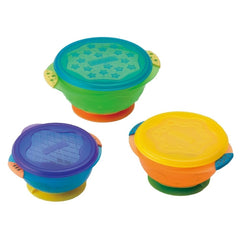 Munchkin Three Stay Put 3-Pack Suction Bowl