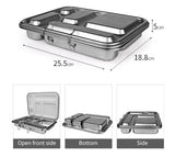 Ecococoon Stainless Steel BENTO BOX 5 - STAINLESS STEEL - LEAK PROOF