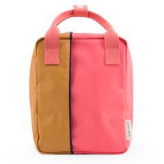 Sticky Lemon Small backpack vertical - watermelon pink | caramel fudge