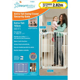 Dreambaby Swing Safety Gate Barrier Baby Pet Child White or Black EXTRA TALL 1M