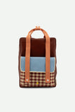 Large backpack gingham - cherry red + sunny blue + berry swirl - Sticky Lemon